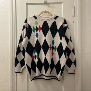 VTG Jeanne Pierre Colorful Argyle Sweater | size medium